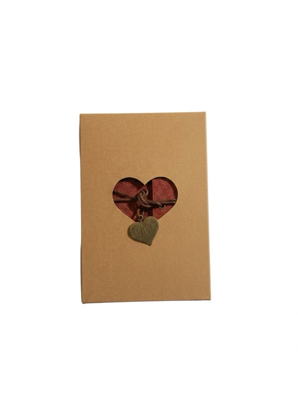 NIB Vintage Embossed PU Leather Refillable 6-Ring Binder Journal